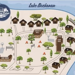 Cabin 8-Sandy Beach Lakefront-King Bed-Full Kitchen-Sleeping Loft-AC/Heat-Sleeps 6