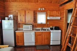 Cabin 9-Lakefront Sandy Beach-King Bed-Full Kitchen-Sleeping Loft-AC/Heat-Sleeps 6 - Image 3