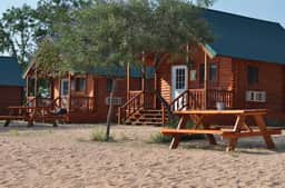 Cabin 11-Lakefront Sandy Beach-King Bed-Full Kitchen-Sleeping Loft-AC/Heat-Sleeps 6 - Image 3